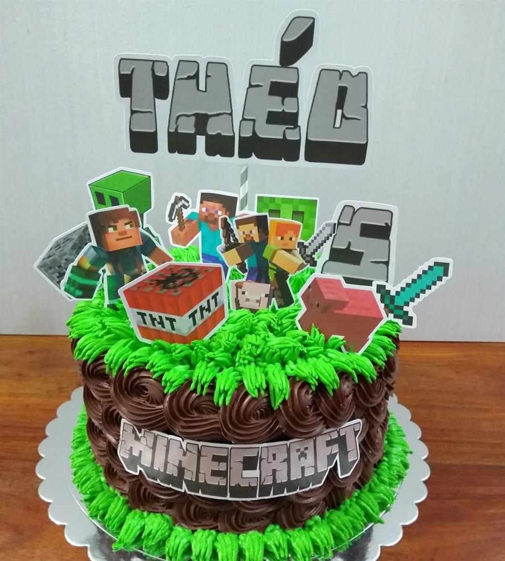 Bolo do Minecraft: + 40 fotos e dicas para festa infantil  Dicas para  festa infantil, Bolo festa infantil, Bolos do hulk