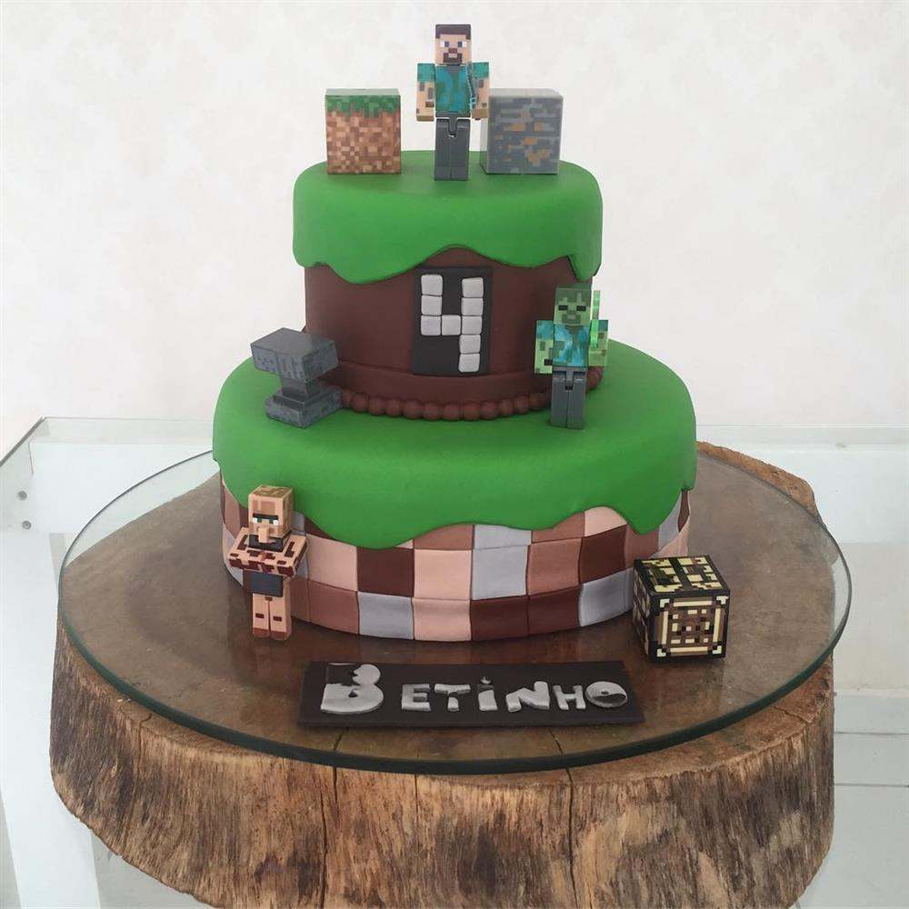 Bolo minecraft decoração de bolo – Artofit